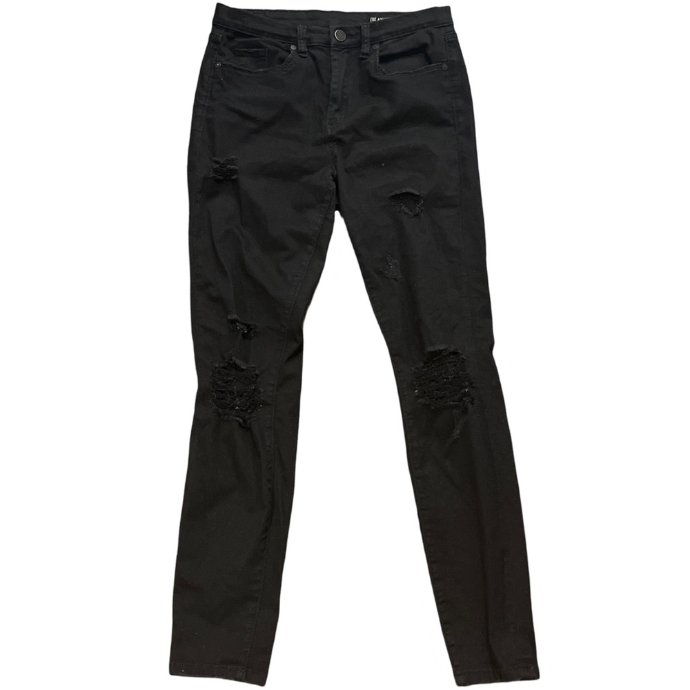 Blank NYC black distressed skinny jeans SZ 29